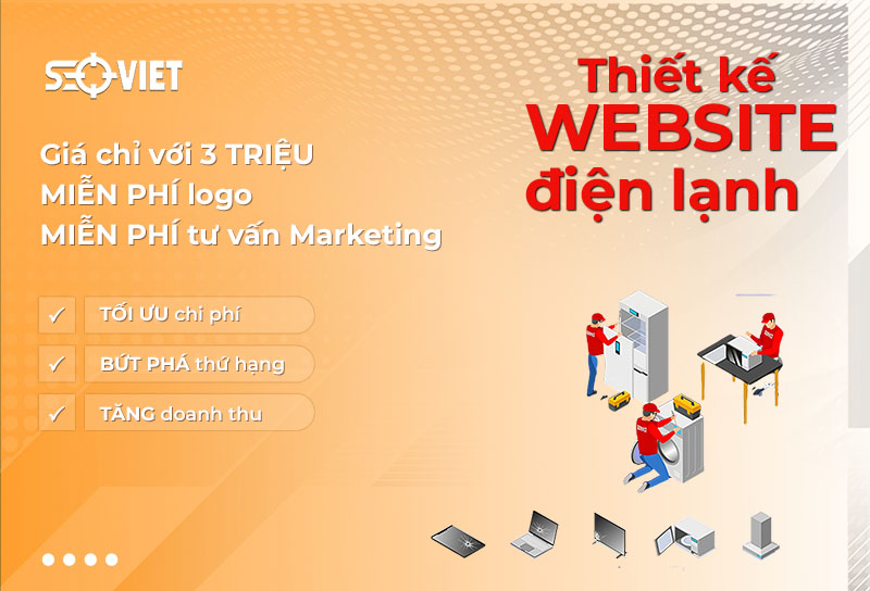 Thiết kế website điện lạnh đẹp, thu hút khách hàng