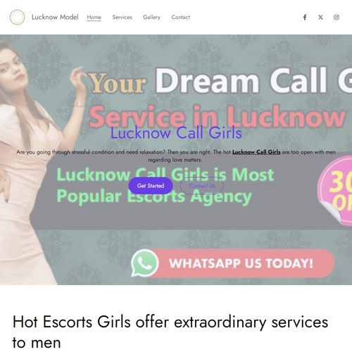 Call Girls in Lucknow offer extraordinary services to men