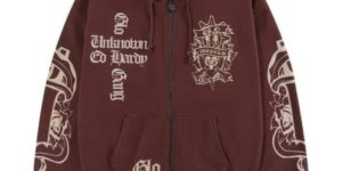 Ed Hardy x Glo Gang Glo Dagger Full Zip Hoodie – Where Streetwear Meets Tattoo Art and Rap Royalty