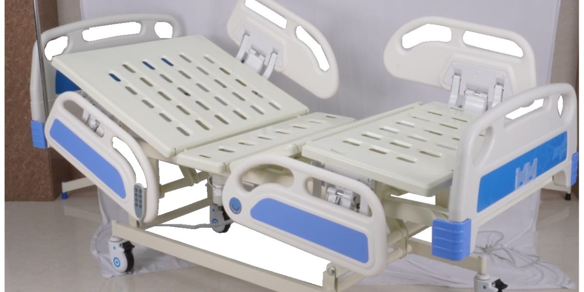 3-Function Electric Hospital Cot with ABS Side Rails