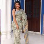 Bagru Block Print Saree