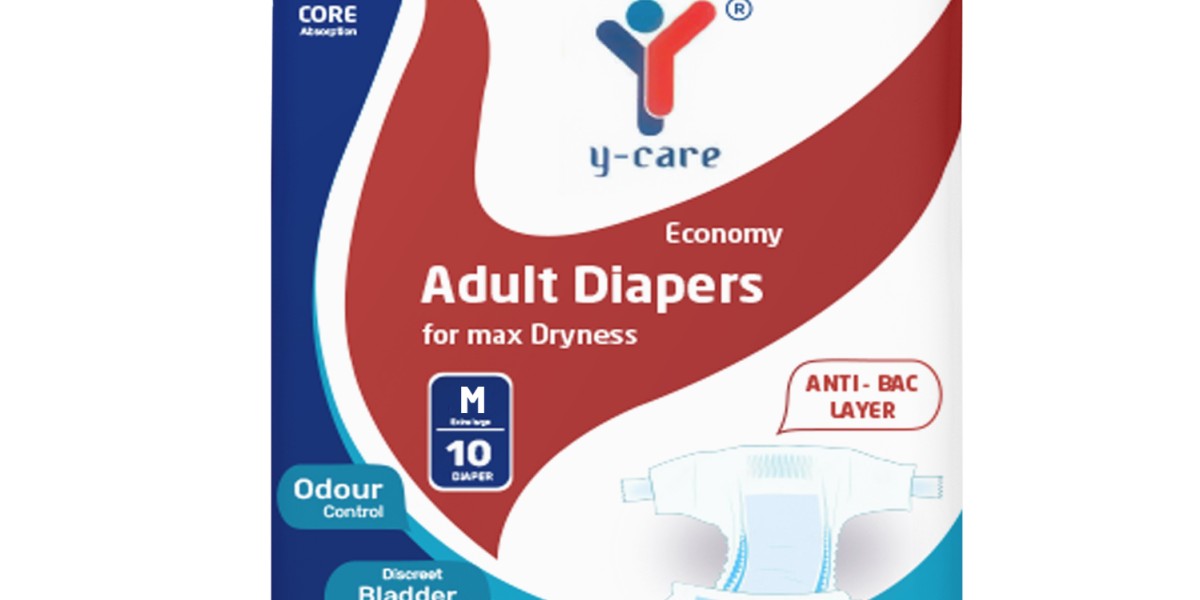 Adjustable Taped Adult Diapers – Medium Size, High Absorbency, Leak-Proof (Pack of 10)