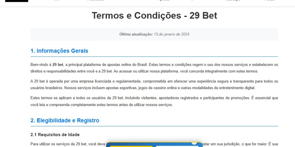 29 Bet – Regulamento Oficial e Termos de Uso do Site