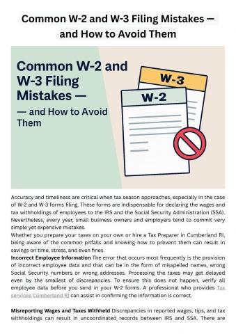 Common W-2 and W-3 Filing Mistakes — and How to Avoid Them